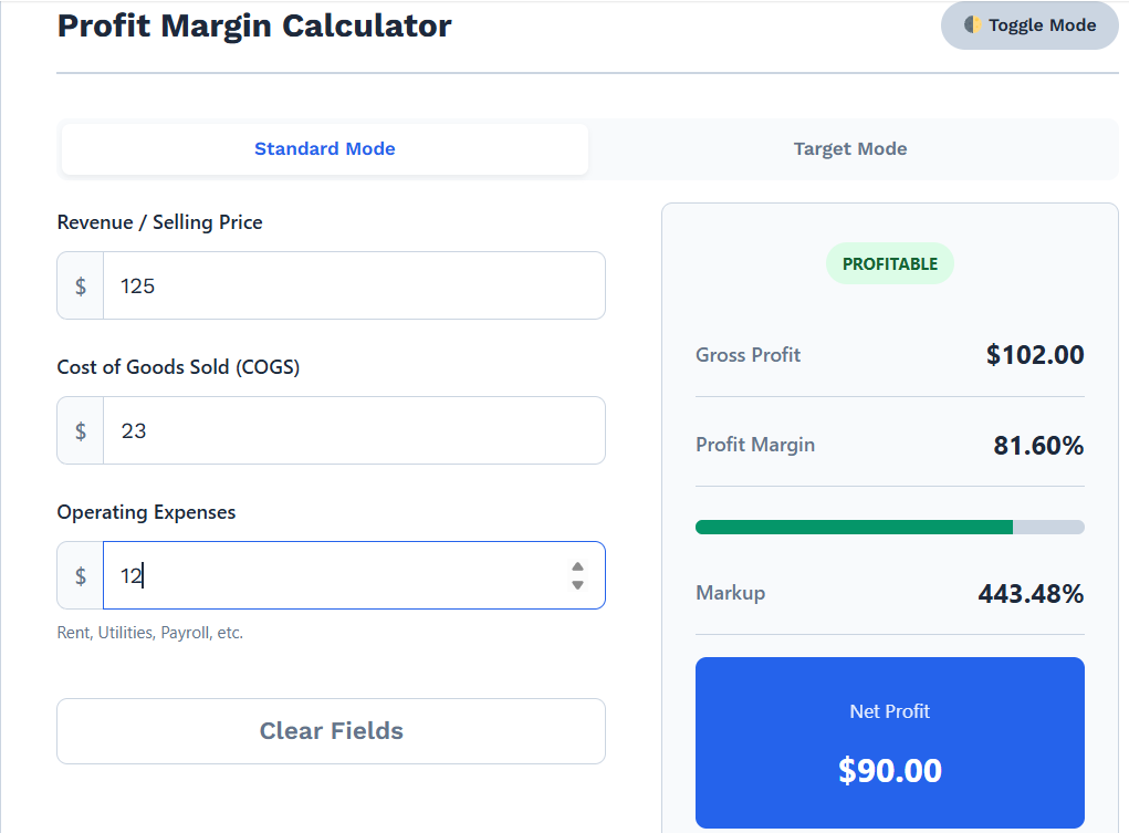 Profit Margin Calculator: Calculate Gross & Net Profit Instantly